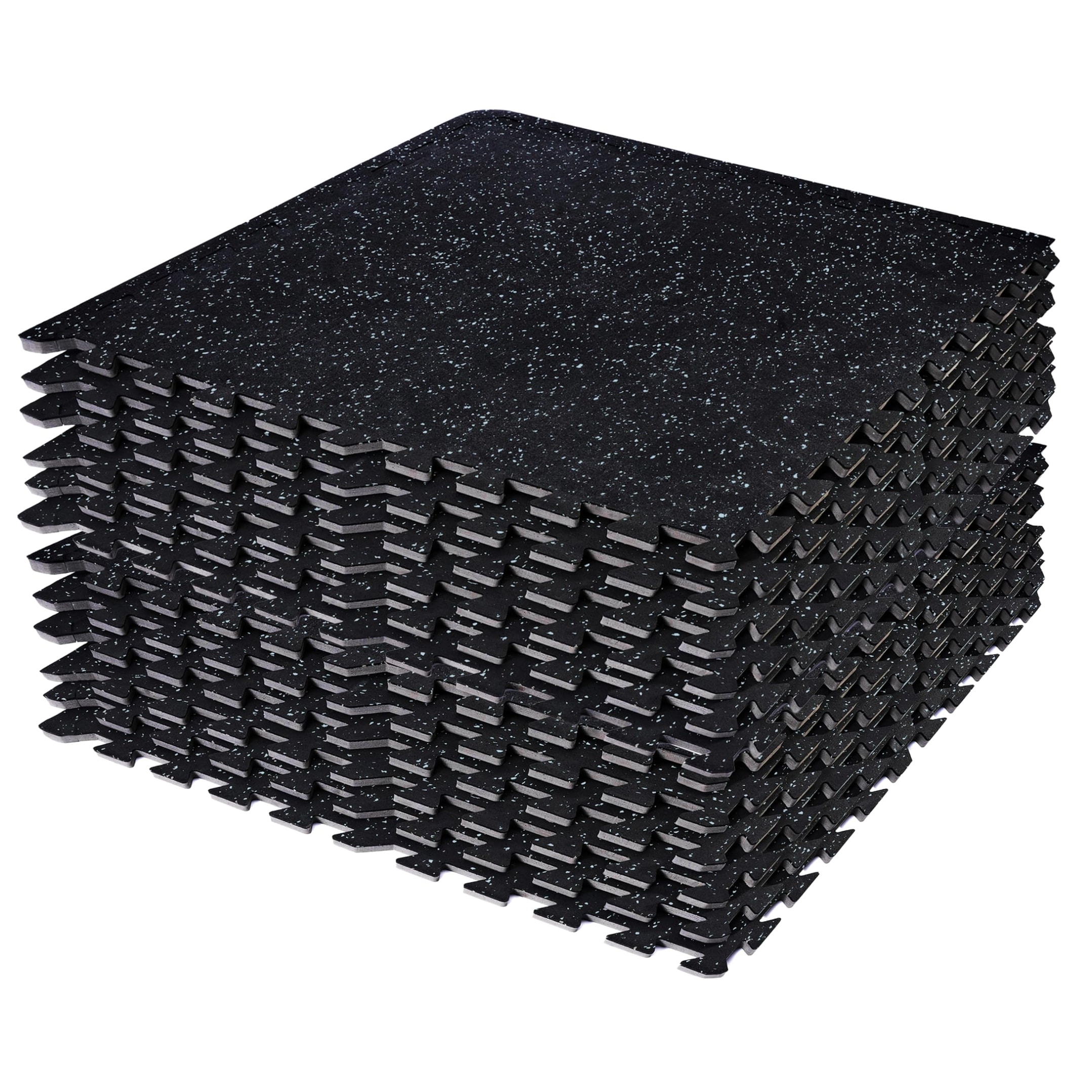 Sivan Fitness 1/2" Thick Rubber Top High Density EVA Foam Gym Flooring for Home Gym - 12 Interlocking Gym Floor Mat