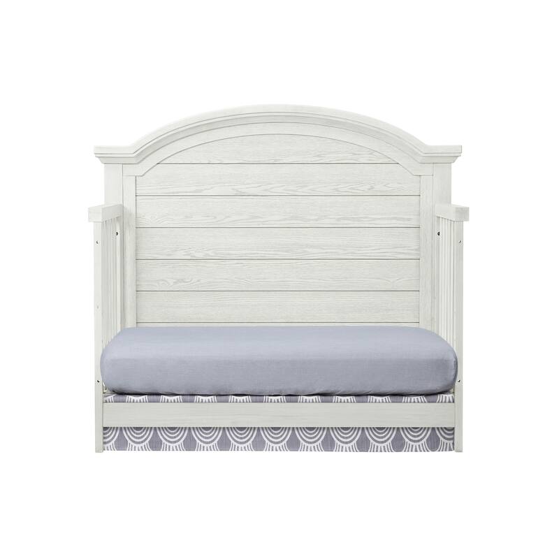Foundry 56" Wide Arch Top Convertible Crib, White Dove