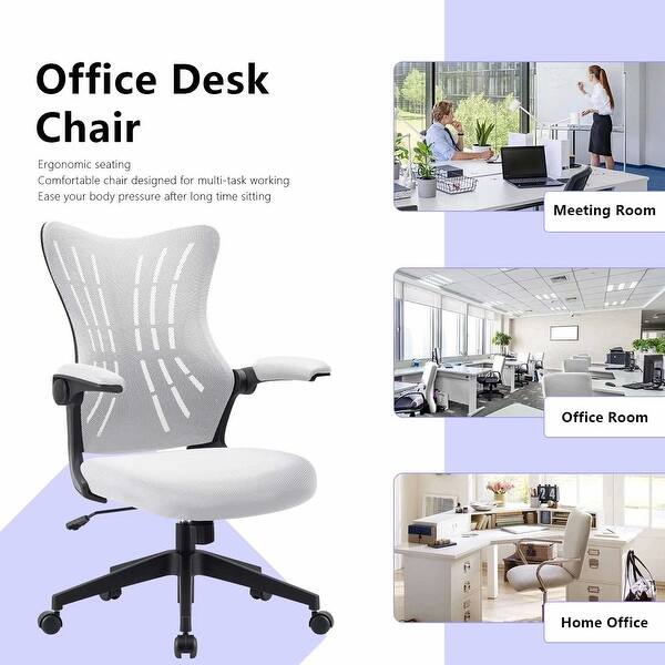 Ergonomic Office Desk Chair Mesh Computer Chair With Lumbar Support Arms