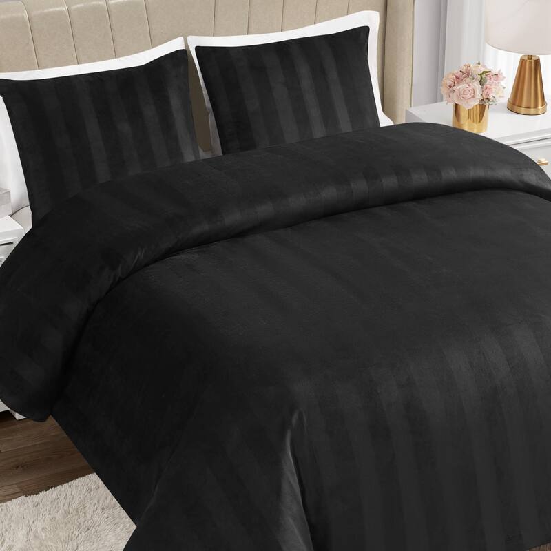 Juicy Couture Jenny Velour Striped Jacquard Comforter Sets