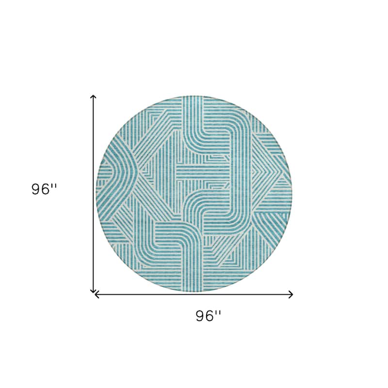 HomeRoots Abstract Transitional Rectangle Outdoor Rug