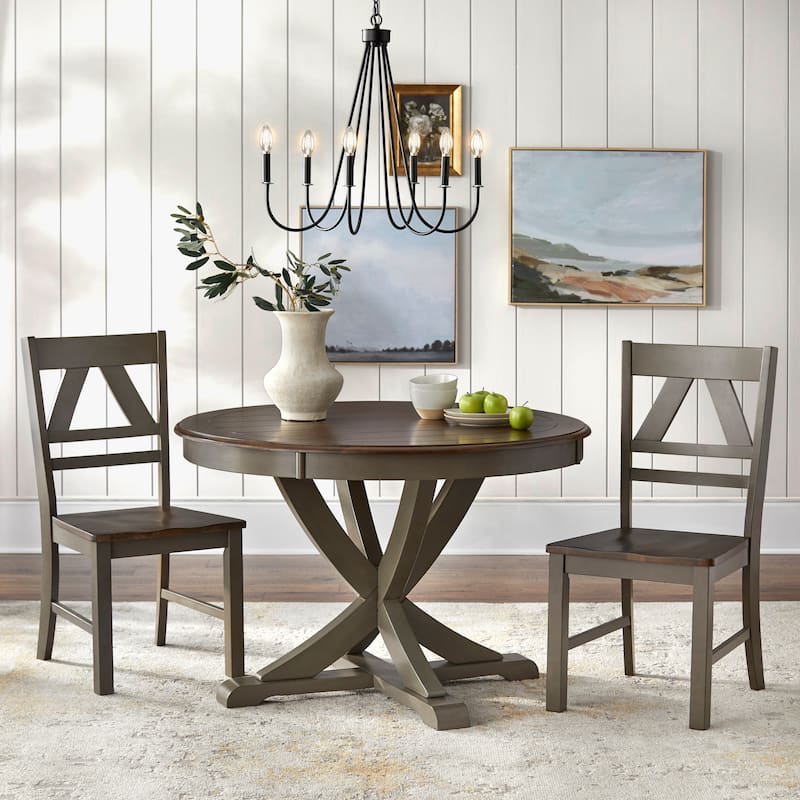 Simple Living Vintner Round Country-style Dining Table