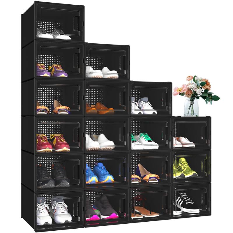Plastic Shoe Storage Box Set