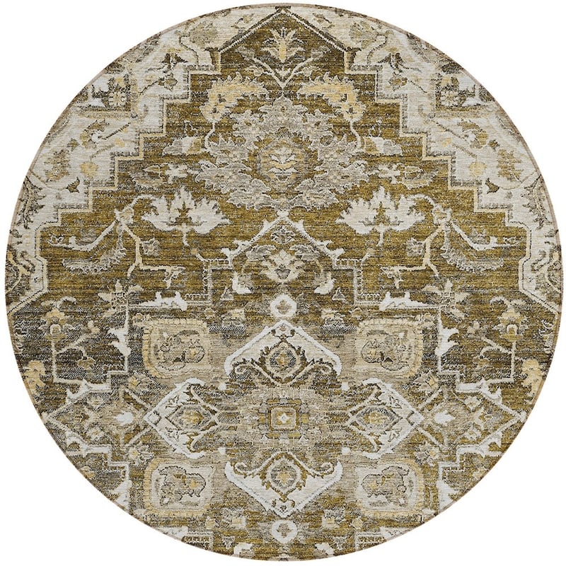 HomeRoots Oriental Traditional Rectangle Outdoor Rug