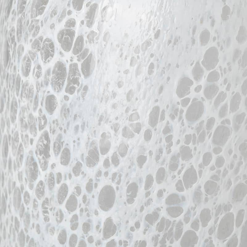 Pearl Short White Gold Rim Glass Vase