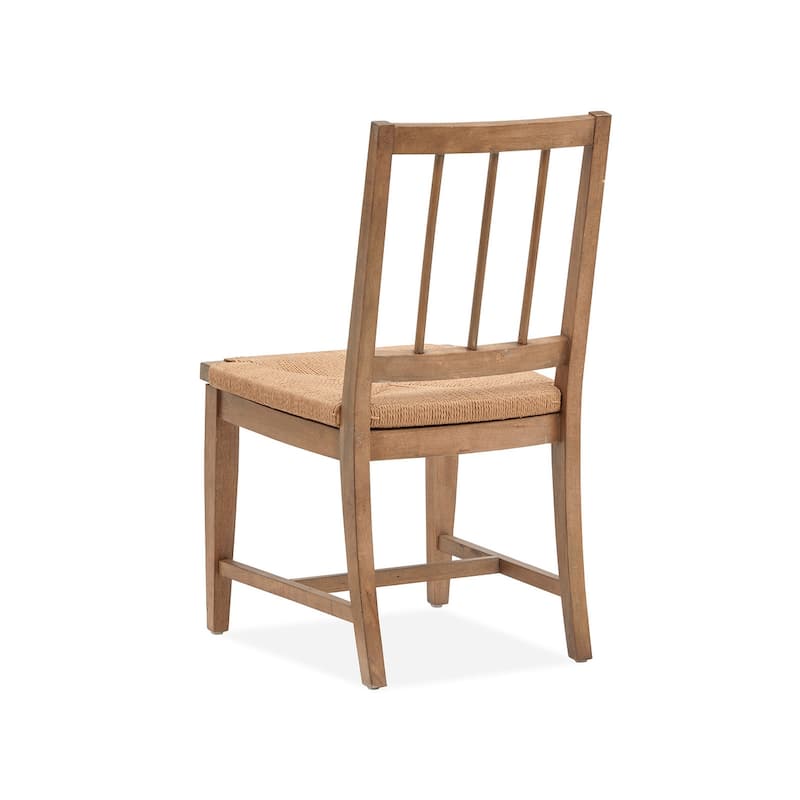 Magnussen Home Lindon Belgian Wheat Paper Cord Side Chair Two Pack - 19.25''W x 22.5''D x 35.5''H