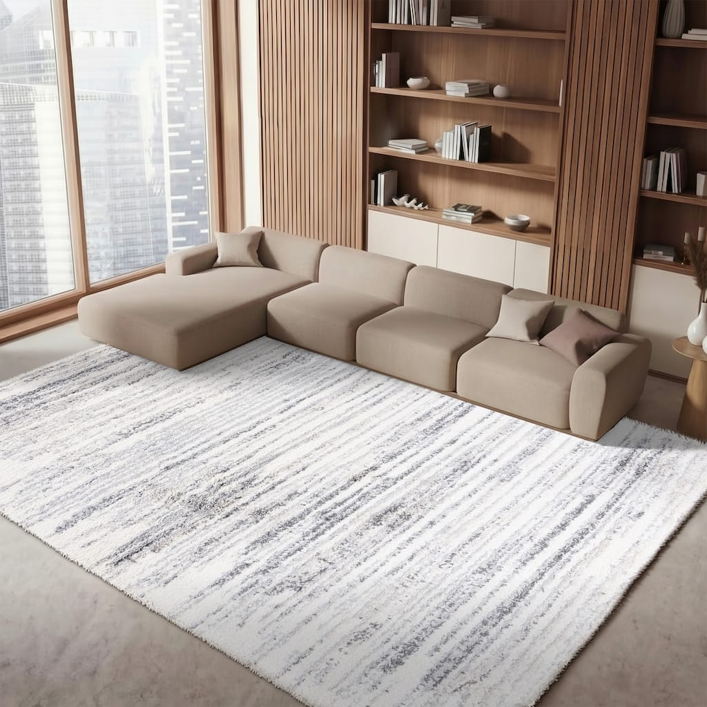 SAFAVIEH Fontana Shag Fatema Modern Abstract 2-inch Thick Rug