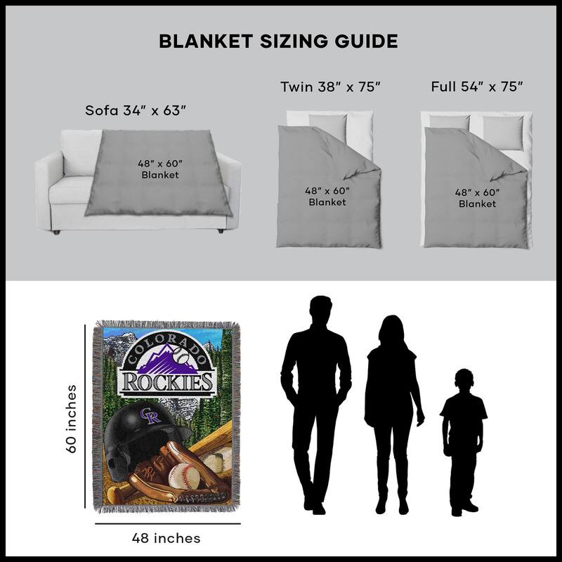 MLB Woven Tapestry Throw Blanket