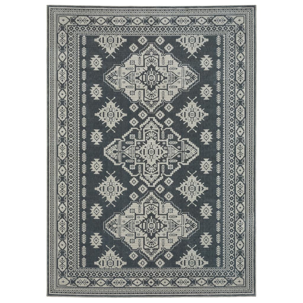 Style Haven Ingram Two-Tone Triple Medallions Area Rug