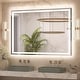 preview thumbnail 27 of 61, LED Bathroom Vanity Mirror Wall Mounted with Double Light Strip, 3-Color Dimmable, Anti-Fog, HD Tempered Glass, UL-Listed, ETL