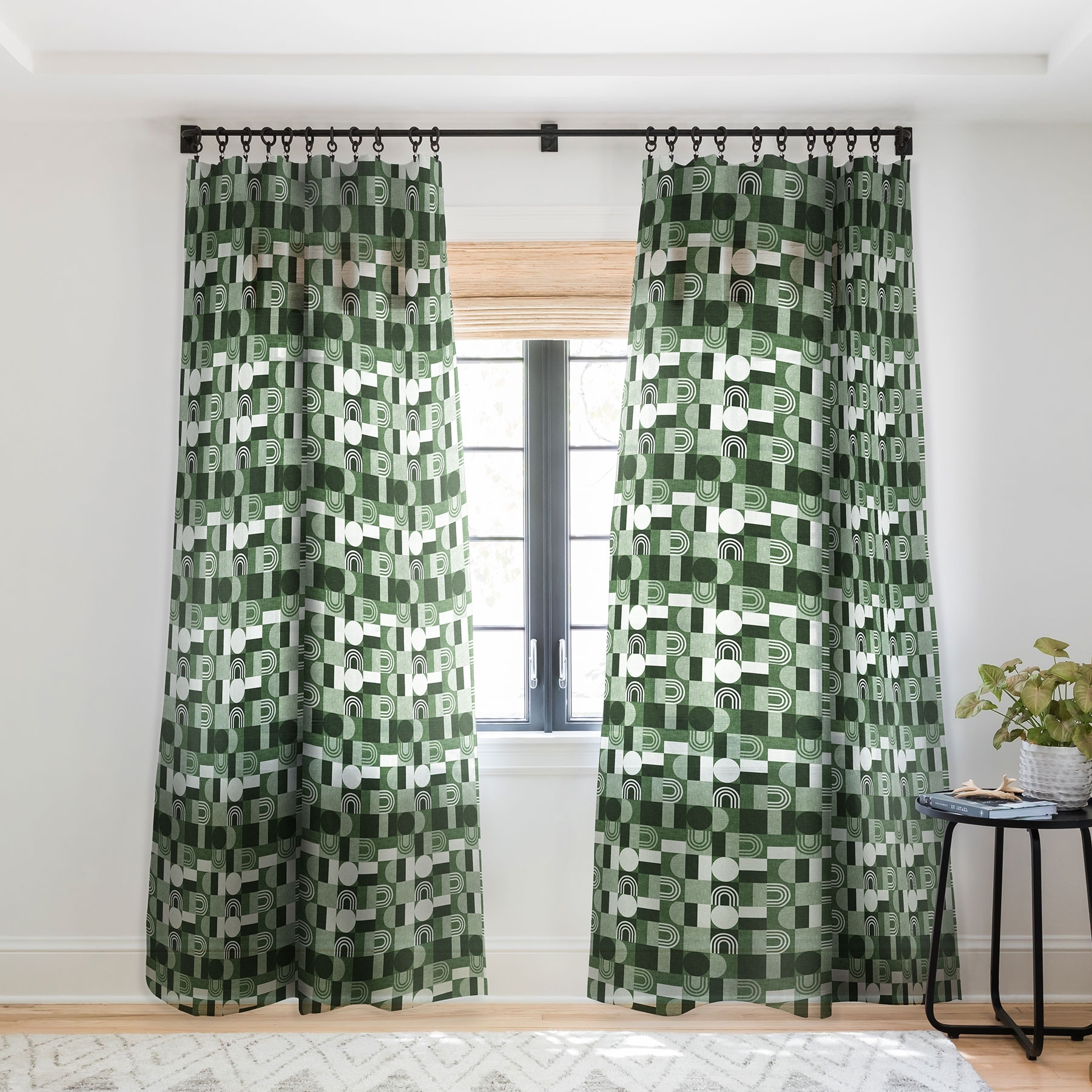 1-piece Sheer Geometric Patchwork Green Made-to-Order Curtain Panel - Bed  Bath \u0026 Beyond - 36712167, image size:1800x1800