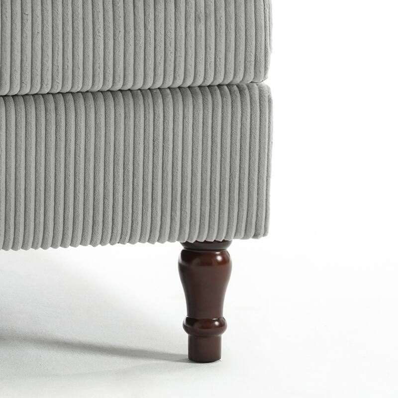 Modern Corduroy Corner Armchair Armless Chair sofa
