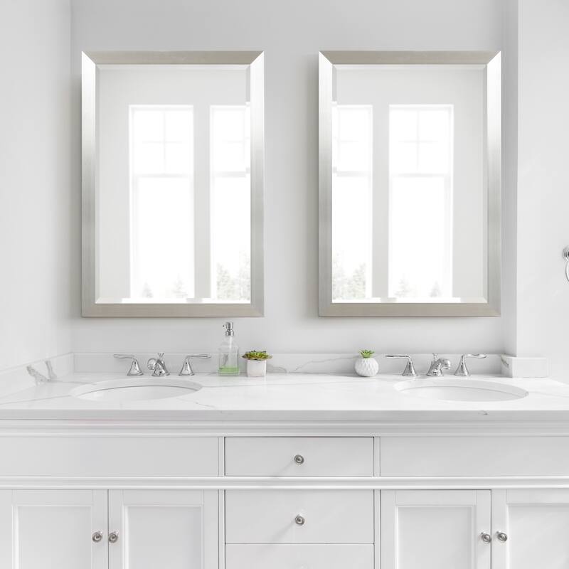 Kate and Laurel Cressna Rectangle Bathroom Wall Mirror