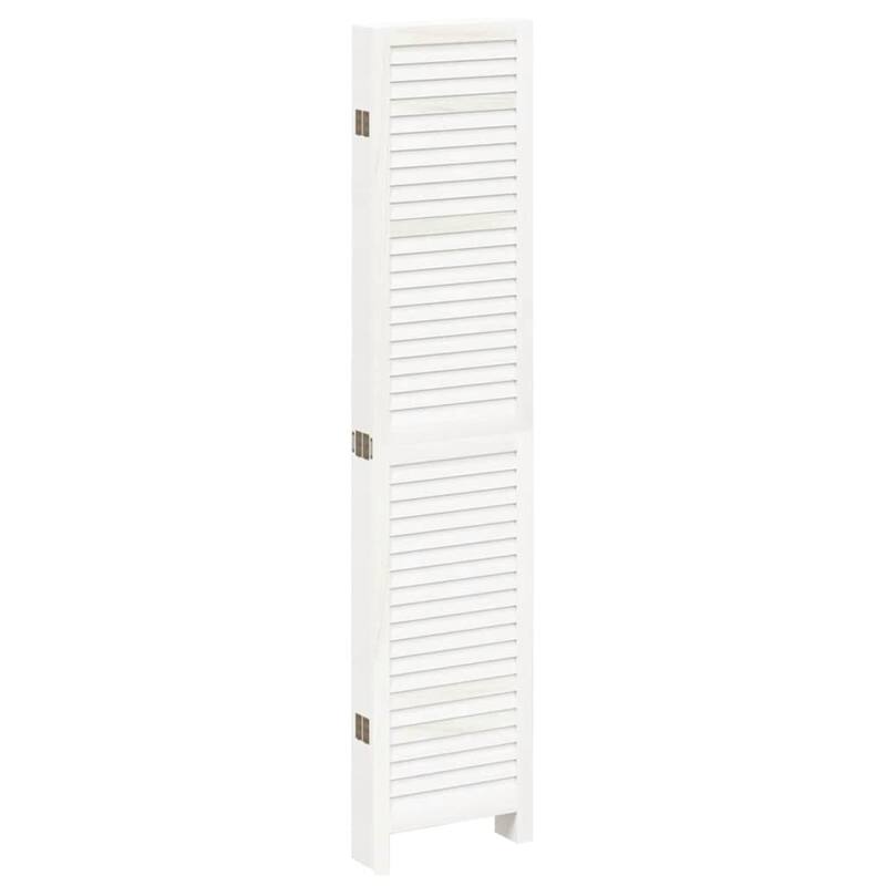 vidaXL Room Divider Privacy Screen Living Room White Solid Wood Paulownia