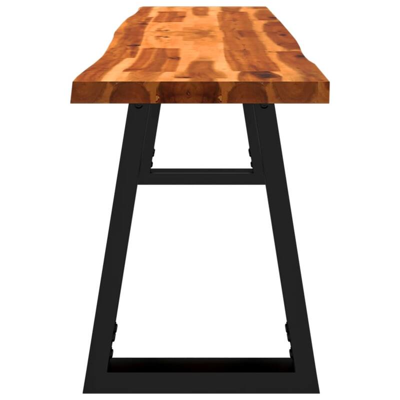 vidaXL Bench with Live Edge 63"/43.3"/55.1" Solid Wood Acacia