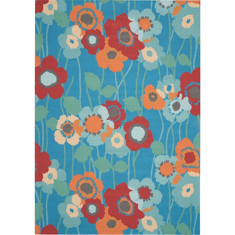 Waverly Sun N' Shade Floral Transitional Indoor/Outdoor Area Rug