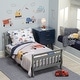 preview thumbnail 1 of 8, Bedtime Originals 4-Piece Construction Zone Gray/Navy/White Toddler Bedding Set