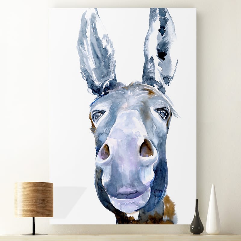Sweet Donkey I -Premium Gallery Wrapped Canvas