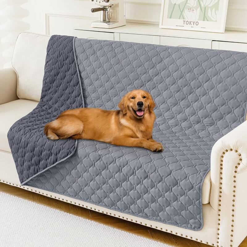 Waterproof Dog Blanket Washable Pet Couch Cover Furniture Protector Leakproof Reversible Blanket for Dogs Cats ,51"x 79"