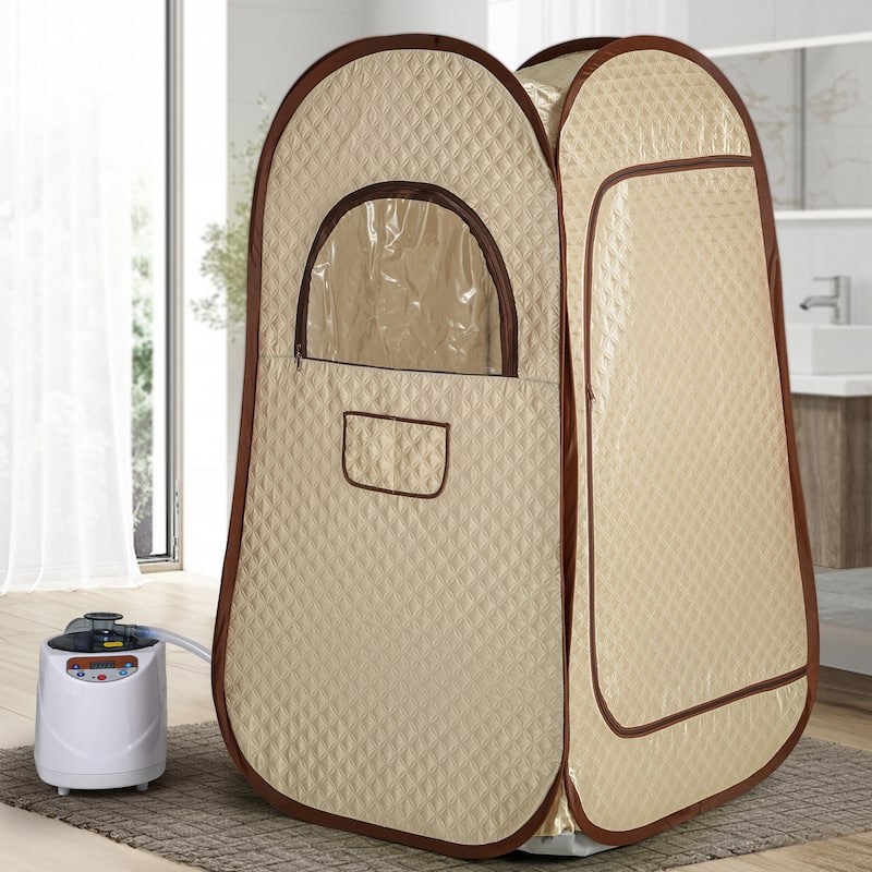 Portable Sauna Box Sauna Room Personal Folding Home Sauna Indoor Stamer Generator 3L 1000W with Chair Remote Control - 3L 1000W