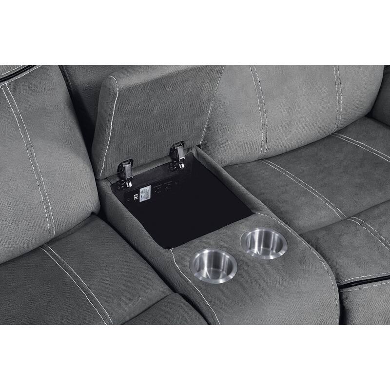 Cape May Pillow Top Arms Motion Loveseat with Console