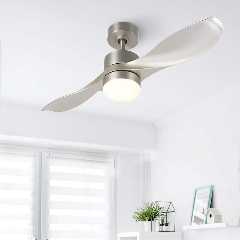 CO-Z 42" 2-Blade Reversible LED Ceiling Fan w Light Kit, Remote Control, Timer