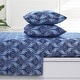 preview thumbnail 4 of 8, 170-GSM Cotton Flannel Printed or Solid Extra Deep Pocket Sheet Set Cal King - Sofi Blue