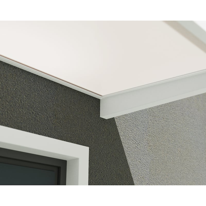 Sophia 3 ft. White Structure / White Opal Panel Door and Window Awning