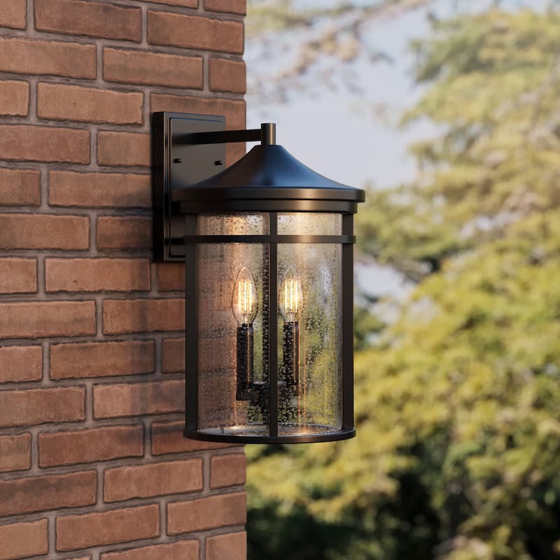 Millennium Lighting Namath 1 Light Outdoor Wall Sconce in Textured Black - 16.75  Inch