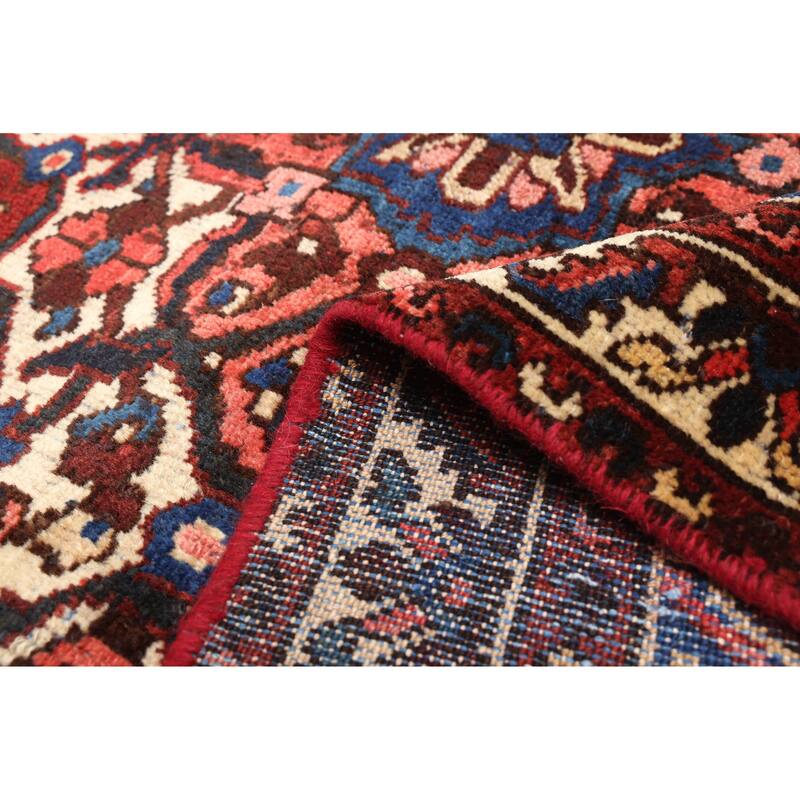 ECARPETGALLERY Hand-knotted Anatolian Vintage Dark Red Wool Rug - 4'4 x 6'2
