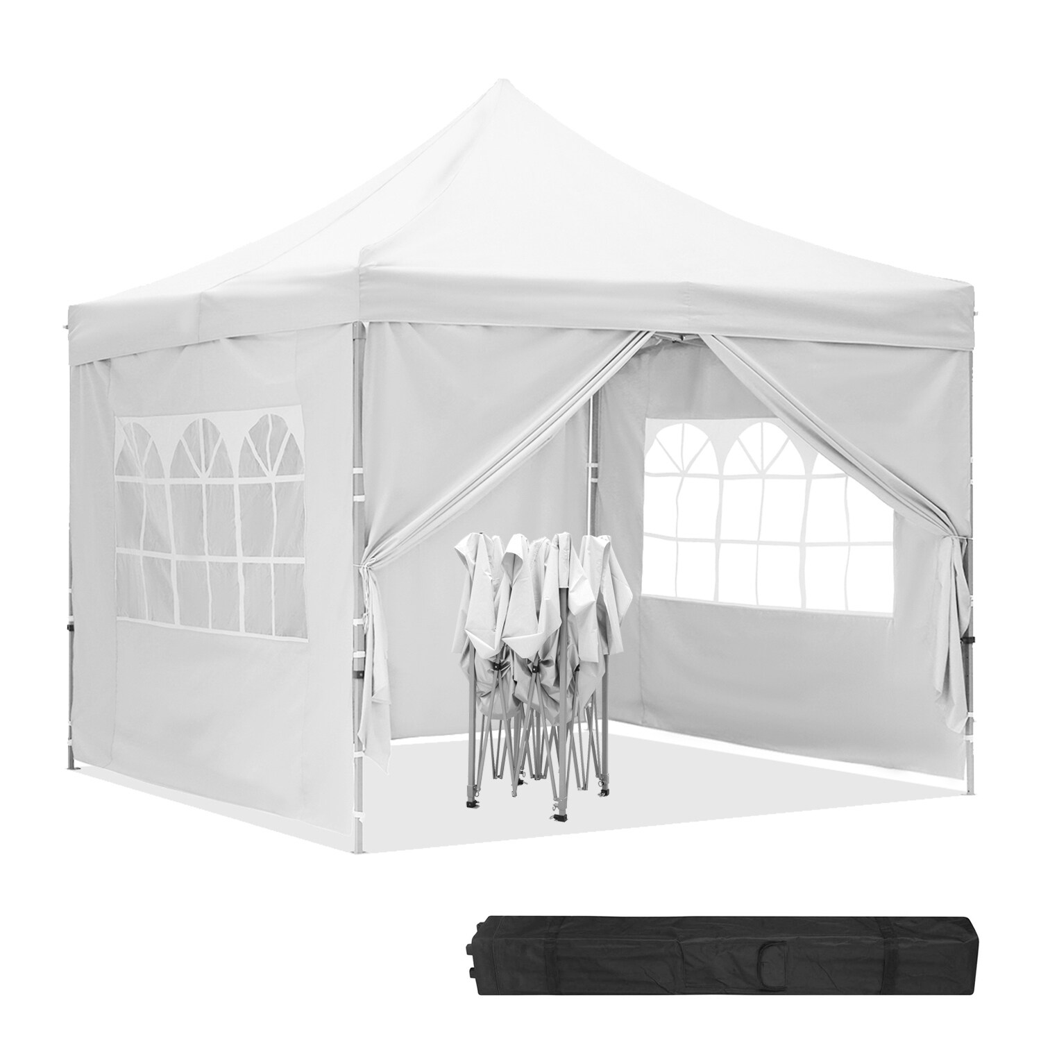 Zenova 10x10 Pop Up Canopy Tent Instant Folding Shelter With 4