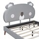 preview thumbnail 8 of 13, Upholstered platform bed with koala-shaped headboard