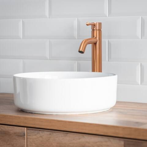 One-Handle Copper Bathroom Sink Faucet - 5 Years Warranty - 13.75"