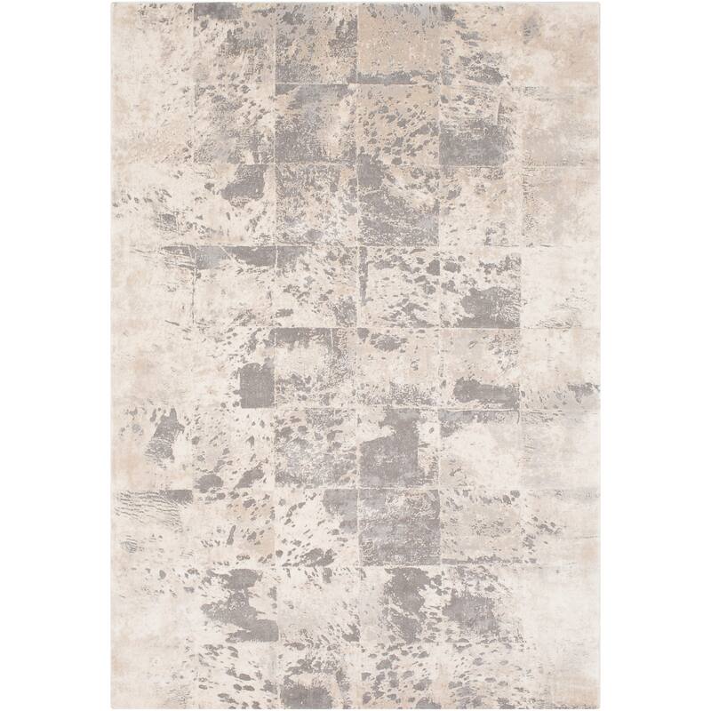 Livabliss Lhamo Contemporary Block Area Rug