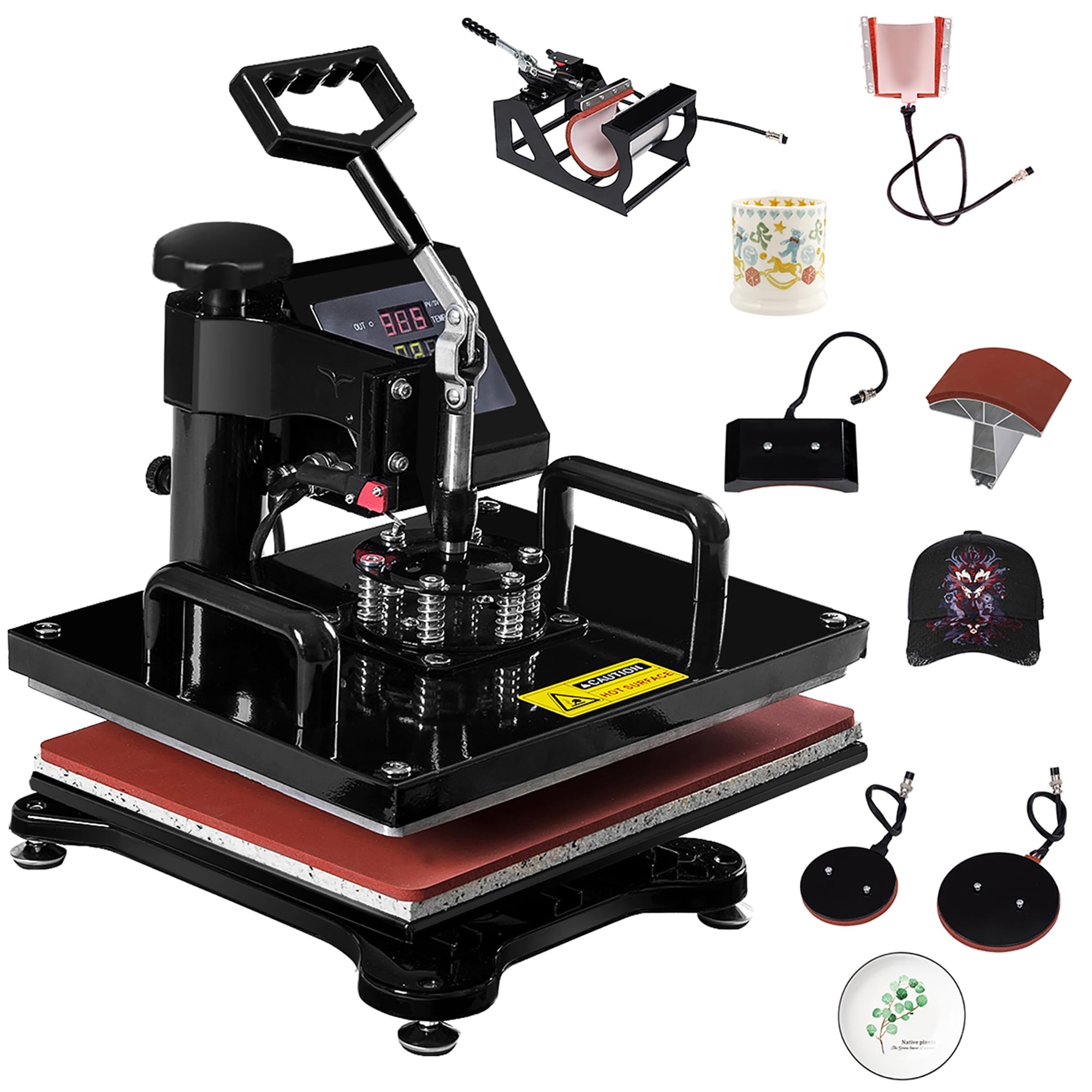 VEVOR Heat Press Machine,10x12inches Portable Shirt Printing