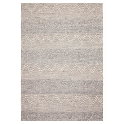 ECARPETGALLERY Braid weave Sienna Grey Wool Rug - 6'1 x 8'10