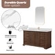 preview thumbnail 121 of 130, Tokyo Bath Vanity with Quartz Stone Top without Mirror