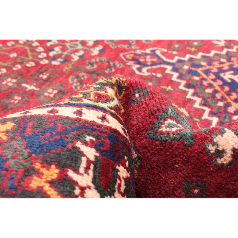 ECARPETGALLERY Hand-knotted Kayseri Red Wool Rug - 4'3 x 6'8