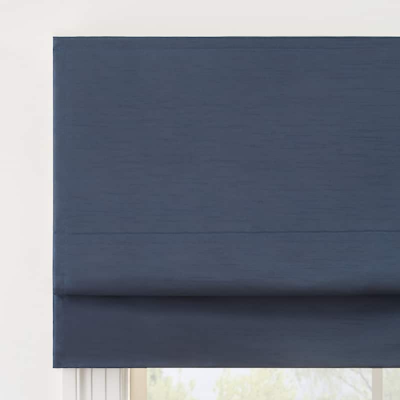 Eclipse Faux Silk 100% Total Blackout Cordless Roman Shade