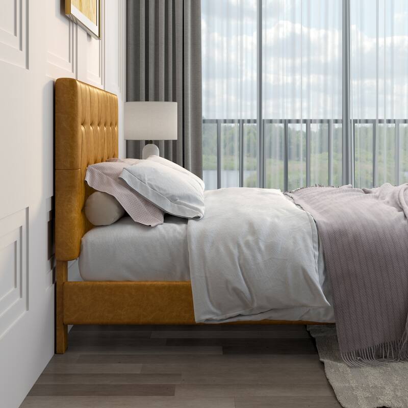 Corvus Somme Tufted Upholstered Platform Bed