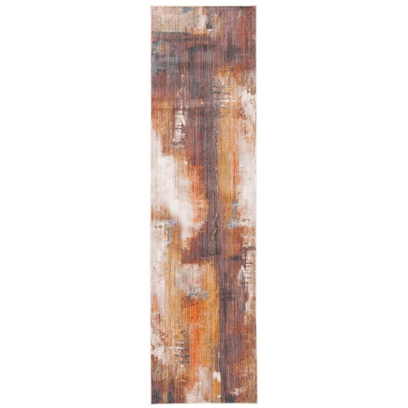 SAFAVIEH Vintage Persian Ayten Modern Abstract Rug - 2'2" x 8' Runner - Rust/Gold