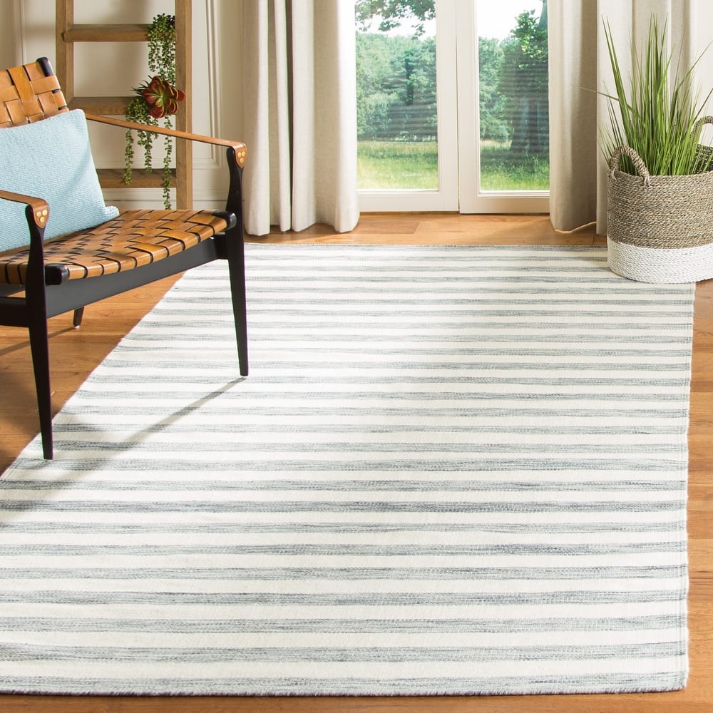 SAFAVIEH Dhurries Aiva Hand-knotted Stripe Area Rug