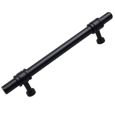 5 in Center Matte Black Barrel Ring Bar Pull (25 Pack)