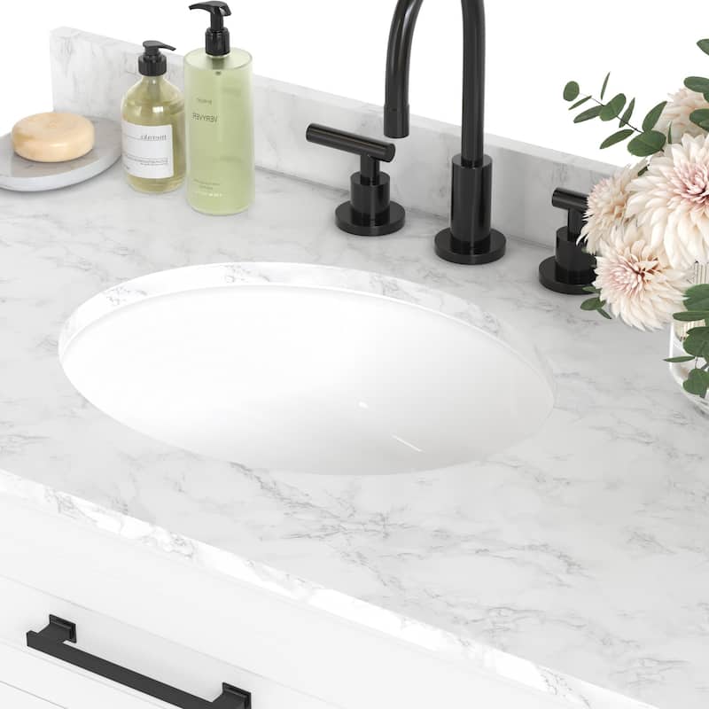 Bathroom Vanity with Marble Top and Sink