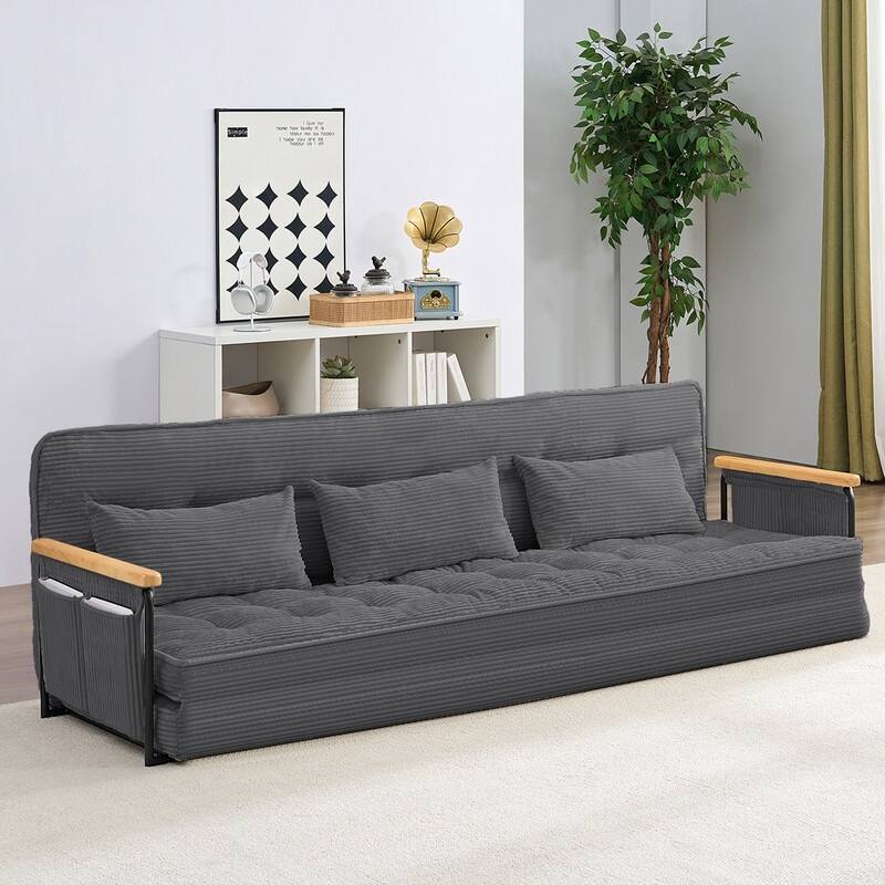 Mixoy Muti-Functional Folding Floor Sofa Bed,3-Seater,2-Seater,1-Seater Lazy Futon Sofa with 6 Position Adjustable Backrest