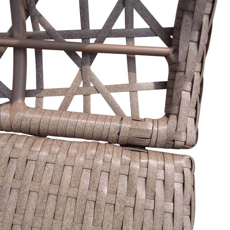 Rio Vista Sandstone Swivel Egg Chair with Cushions - 30" L x 36" W x 57" H