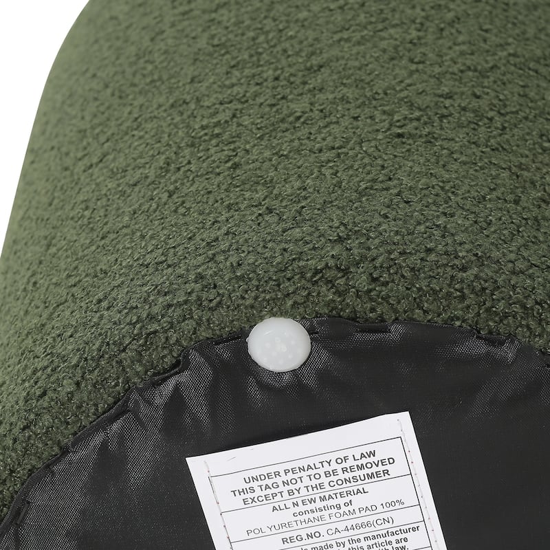 Adeco 14.9" Fabric Upholstered Footrest Ottoman