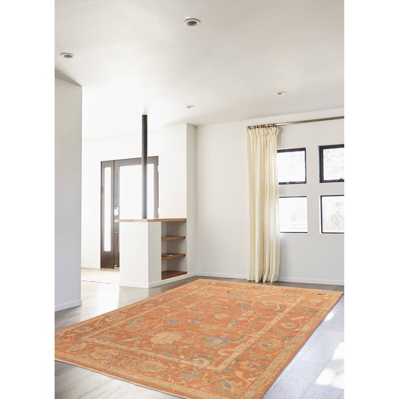 ECARPETGALLERY Hand-knotted Jules Serapi Dark Copper Wool Rug - 9'0 x 12'2