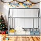 preview thumbnail 2 of 37, Twin Size Floor Wooden House Bed with House Roof Frame and Safety Guardrails For Home