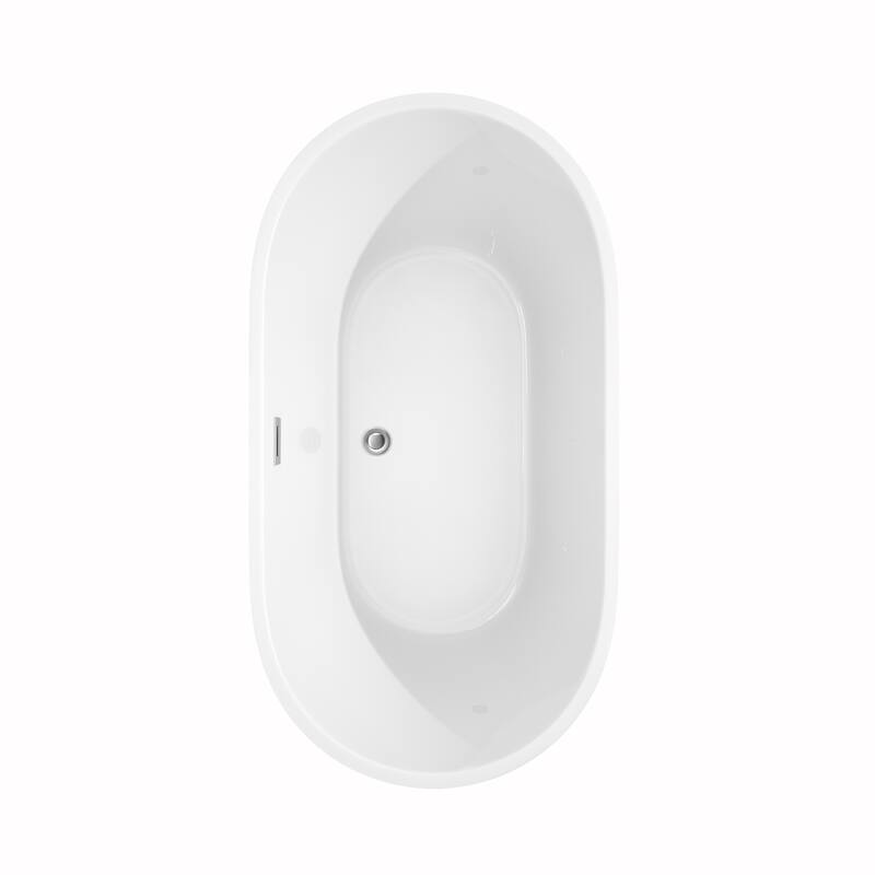 Wyndham Collection Carissa 60-inch White Freestanding Soaking Bathtub